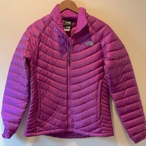 The North Face Womens purple Goose Down Zip up Jacket